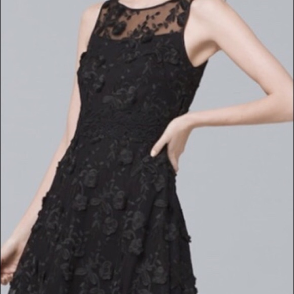White House Black Market lace fit and flare dress